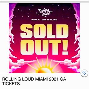 Rolling Loud Miami 2021, 3 day general tickets.